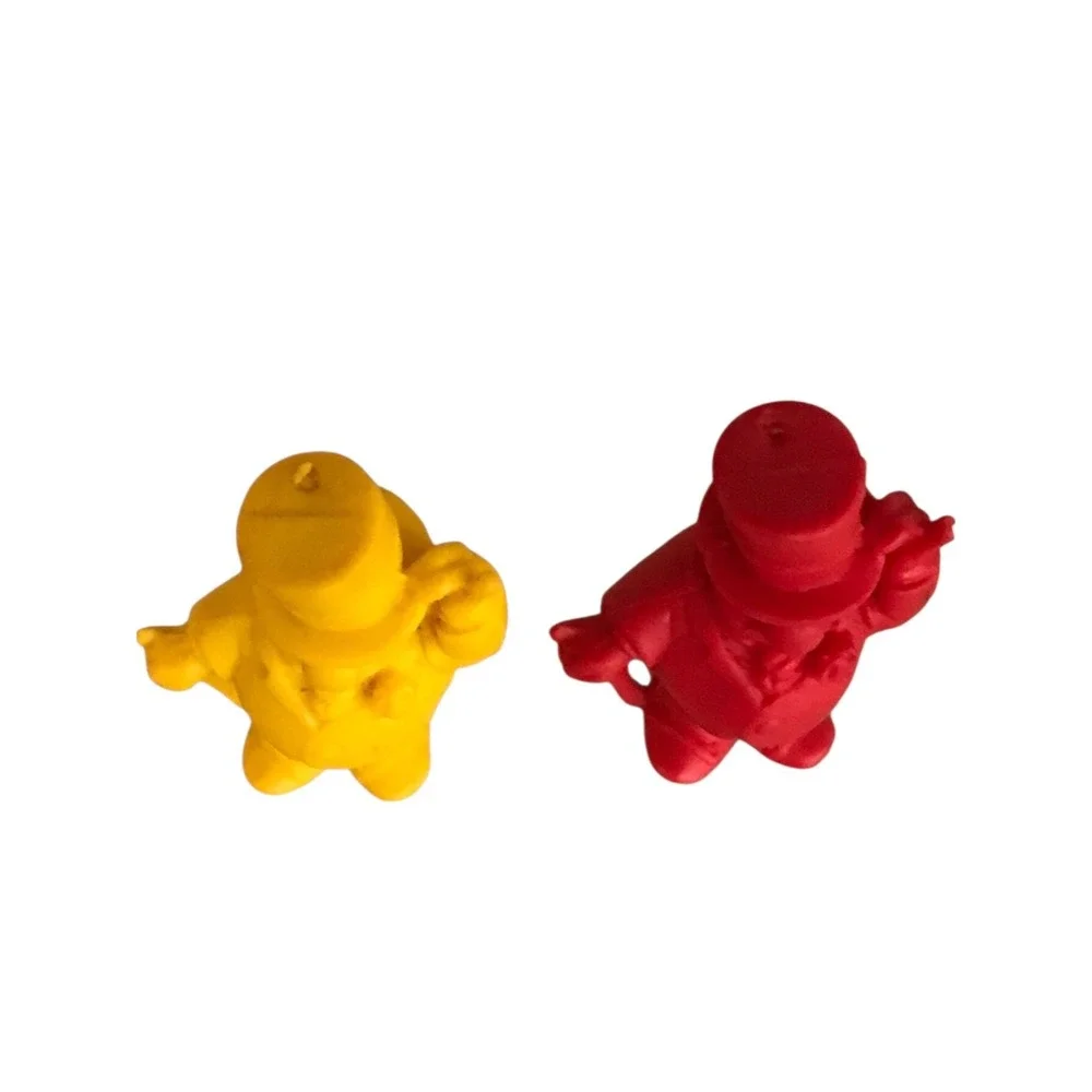 Pair of Vintage Frito Lay WC Fields Pencil Topper Erasers‎ 1971 Red  Yellow - Picture 2 of 5